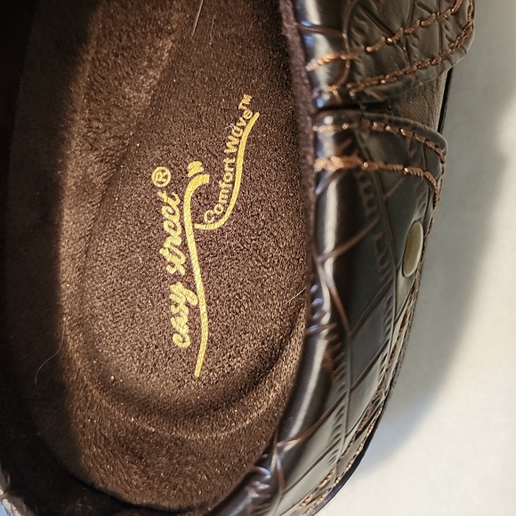 NWOT Women's Size 7 Easy Street to Comfort Wave Brown Mules - Picture 2 of 10